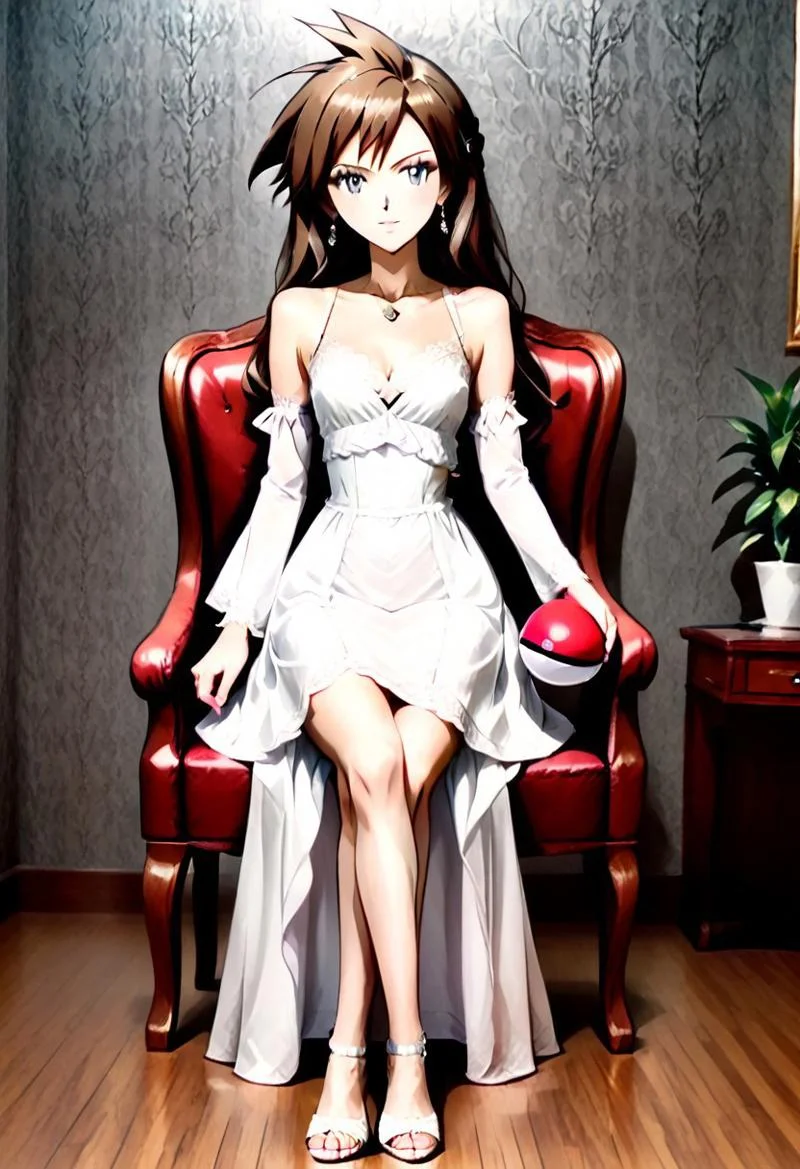 { full body, forest background, standing, FemGary:2.0, 1woman, solo, full body render, detailed facial features, full-length dress, long dress, lace, bare shoulders, detached sleeves, flowing ankle-length dress, flwdrss, holding a pokeball, sitting on a lavish chair, sitting:2.0, legs crossed, crossed ankles, in shade:1.5, }
lavish chair, elegant living room, modern living room, elegant lounge, detailed environment, detailed background,
pks, pokemon, 4kFacePonyXL,