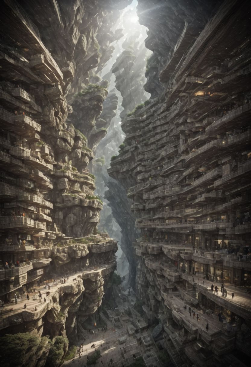 otclillsn, a strange and impossible to solve mountain glued to a gravitational motherboard tilted 454,78 degree upside down, baffling optical illusion, disorienting angle, surreal ,<lora:xl_more_art-full_v1:1>,(Inspired by Lebbeus Woods), (Large Files, Ultra Realistic, 4k, 8K, 16k, FHD, HD, VFX, Perfect, Photography, composition, Architecture Sales Photography, Architecture Competition, Ultra High Resolution, Cinematography, High Resolution Image:1.1), OverallDetail, Stacked volumes, Caves, ruins, structures, settlements, landscapes, Void volumes, Vertical decoration, OverallDetail, futureurban, vertical, Stacked, caveruinsPOV
