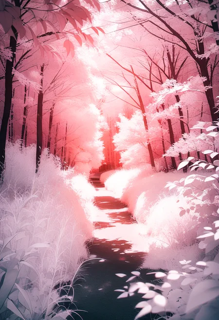masterpiece, best quality, very aesthetic, absurdres,
Infrared_photography, no humans, scenery, tree, outdoors, nature, forest, grass, plant
<lora:Infrared_photography_SDXL_V1:1>
