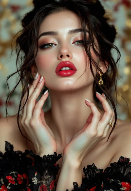 4k Erotic photo art of the most gorgeous girl alive with subvert expectations, puckered lips, highly detailed gorgeous eyes, highly detailed clothes, highly detailed face, highly detailed perfect hands, highly detailed background,