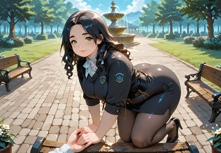 IllusP0s, PonyScores7, source_anime, ah1, IllustriousQual, interesting, exciting, spectacular, wonderful, amazing quality, absolutely eye-catching,
BREAK <lora:xl_more_art-full_v1:0.2>, <lora:aesthetic_anime_v1s:0.2>, <lora:EpicF4nta5yXL:0.2>, <lora:detailxl:0.2>, detailxl, <lora:Fant5yP0ny:0.2>, amazing quality, best aesthetic, absurdres, illustration, Volumetric_Lighting, ultra-detailed, very aesthetic, intricate details, best_quality, lazympos, <lora:Add_Details_v1.2:0.4>, <lora:quality_modifiers_masterpieces_v1:0.2>, <lora:ZootPonyAnime_V1_r2:0.2>, <lora:Bestifacator2:0.2>, anime style,
BREAK (((Holding hands out in front, fingers spread))), <lora:DynamicPoseIL2att_alpha1.0_rank4_noxattn_900steps:0.8>, dynamic pose, foreshortening, extreme perspective,
BREAK Stable_Yogis_PDXL_Positives, AS-Adult, <lora:Complicated fantasy portrait - XL Pony V2.0:0.2>, bad-hands-5, <lora:HDA_Detailer:0.3>, <lora:natsumi_style:0.2>, <lora:by_usakun-pony:0.2>, by usakun, <lora:Akina_Bbw_Style_-_PonyXL:0.2>, AkinBw, (((post-Apocalyptic fashion style, inspired by dystopian themes, features rugged materials, layered clothing, and utilitarian accessories, reflecting a resourceful and resilient spirit))),
BREAK 1girl, mature female, (curvy), round-chin, caucasian, <lora:ETO_OC_Illustrius:0.5>, eto_oc, skindentation, (plump), thick thighs, wide hips, busty, voluptuous, <lora:plussizegirls_IL:0.3>, <lora:plussizegirls_pony:0.3>, <lora:Venus body IXLS3_alpha16.0_rank32_full_last:0.3>, <lora:shinyskin2:0.2>, glistening skin, HDA_FatGirlXL, round ass, large breasts, <lora:perfection style:0.2>, perfection style, perfection,
BREAK ((<lora:flight attendant_XL_V1.0:0.8>, flight attendant, pantyhose, high heels)),
BREAK (curly hair), long hair, (black hair:1.4), (parted hair:1.7), messy hair, kinky curls, <lora:hairdetailpxl:0.2>, hairdetailpxl,
BREAK (half green and brown eyes), (colorful eyes), (multicolored eyes), (downturned eyes:1.4), expressive eyes, <lora:perfect-eyes:0.4>, perfecteyes, EyesHD, (round face:1.2), (thick eyebrows:1.3), (plump face), <lora:Round_face:0.2>, lips, <lora:DetailedEyes_xl_bdsqlsz_V1:0.2>, <lora:Eyes_Lora_Pony_Perfect_eyes:0.2>, <lora:focusoneyes:0.2>, <lora:cinematic eye color style illustrious v1:0.2>, <lora:fdsf:0.2> HDEYES, <lora:eyes_enhancer_V3:0.2>,
BREAK (((Anxious expression))), <lora:Expressive_H:0.2>, Expressiveh, <lora:Emotional_Anime_Expressions_PonyXL_Concept:0.2>, emotional, <lora:Best_Facial_Expression_LoRA_PONY:0.2>, looking at viewer, <lora:Detailed expressive EXEV style -XL Pony V1.0:0.2>, FaceDetail, <lora:Best_Facial_Expression_Helper_XTREME_ILLU:0.4>, kaogei,
BREAK (((a charming village square, with a central fountain, flowering plants, wooden benches, cheerful people, lively chatter))), <lora:Background Detailer - SDXL:0.2>, 4k, 8k, Ultra HD, Masterpiece, Best quality, Detailed background, <lora:Add_more_details_V2_XLpony:0.2>, full_details, <lora:background-type1:0.2>, <lora:AddMicroDetails_Illustrious_v2:0.2>, addmicrodetails, SmoothNoob_Quality, <lora:ani40o_stabilizer_v0.6:0.6>,