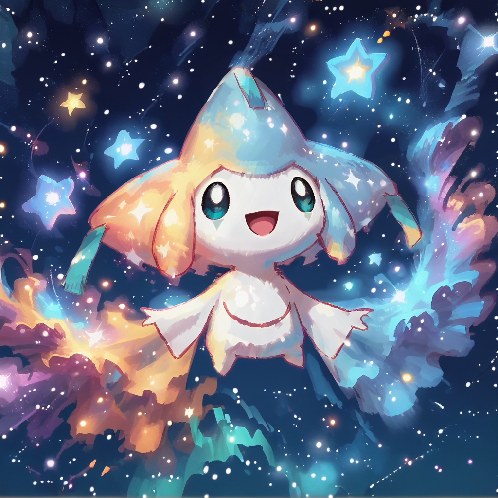 score_9,score_8,score_7_and_up,anime,anime screencap,<lora:Sin_City_Movie_Style_Pony:0.5>,<lora:galaxyXLP:1>,<lora:POKEMONL_JIRACHI:0.9>,pokemon \(creature\),pokemon,cute,
no humans,Jirachi,happy,upper_body,starry sky,galaxy,looking_ahead,