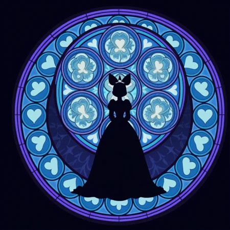 masterpiece, best quality, amazing quality, very aesthetic, absurdres, newest, 4k, 8k,
divetotheheartxd, circle, black background, stained glass, round image, no humans, stained glass, round image, heart, silhouette, simple background
<lora:STATION_OF_AWAKENING_V2:1>