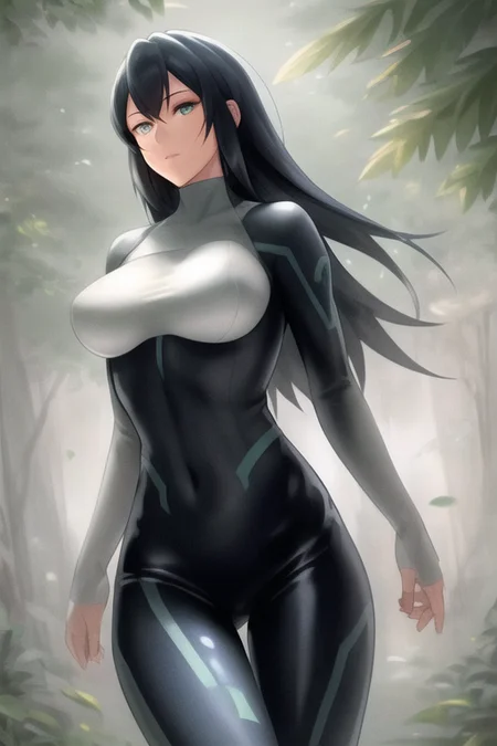 <lora:may(gundam)_lora:0.8>, 1girl, may, masterpiece, realistic, highly detailed, elegant, intricate, bodysuit, cowboy shot, latex