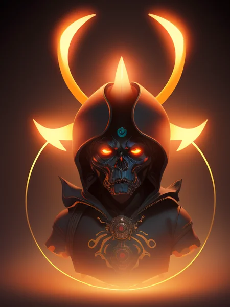 d V3rh03v3n:1.1 DrkGobbin pffpffpff:.79 boy demon is demonic, bigheadmode with blue emblem on forehead and smoke behind it and a (glowing yellow triangle in the background),