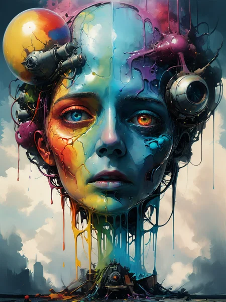 most detailed image of a very high quality masterpiece,complex composition, exquisite detailed features, photorealistic, absurdres, masterpiece fro another dimension, millions of colors,
<lora:saturated_colors:2> saturated colors,  melting rainbow, atomic bomb, translucent <lora:zavy-cntrst-sdxl:1> <lora:DieselPunkAIv2:1> <lora:Dark_Anime:0.5> <lora:HR_Giger_Style_Pony:0.5>