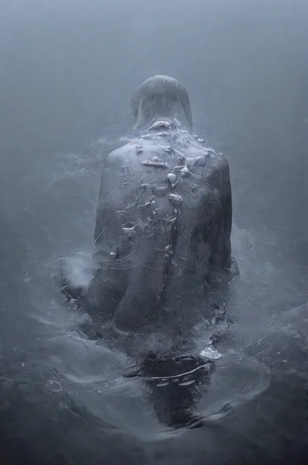 that watery grip longing for distance reflecting soul soothing hugging a mountain of unfathomable pain morphing wrapped fire, detailed background, perfect composition, <lora:- SDXL - covered_in_stuff_V1.0:1>