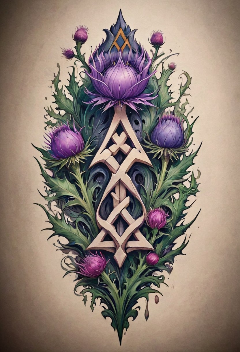 *Flow in the Name of Love*
*Channel_42* *中* 
*Scottish* *thistle* *Tattoo* 
*runes* *Carvings* *runic* *pinnacle*