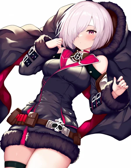 wizardess of oz,1girl,solo,looking at viewer,simple background,white background,cowboy shot,<lora:wizardess of oz-000012:0.8>,(hood down:1.2),, masterpiece, best quality, very aesthetic, absurdres,newest, incredibly absurdres,