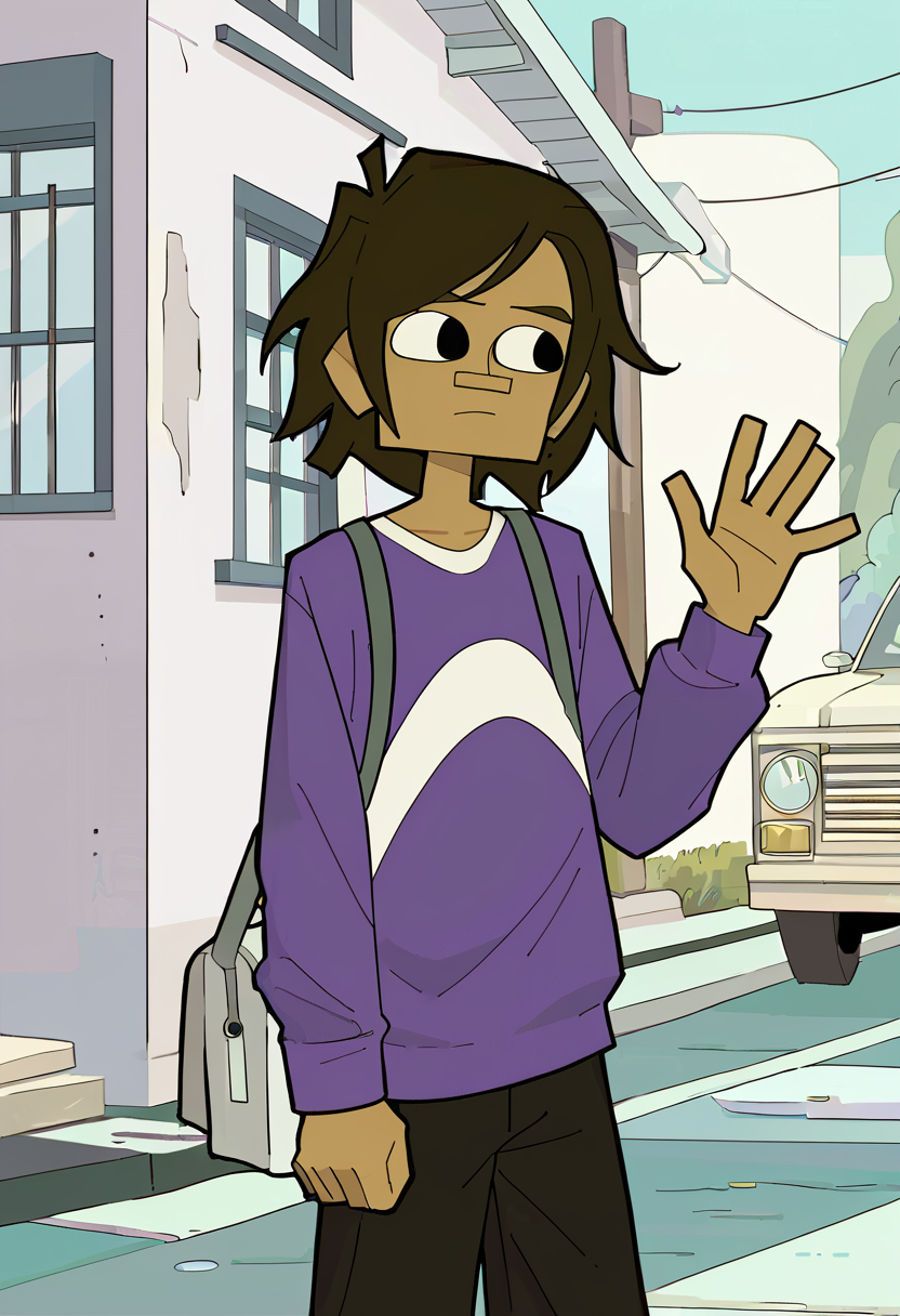 <lora:TwelveForever_Todd_Pony:1.0>, todd \(regular\), waving, looking to the side, todd, twelve forever, 1boy, solo, short hair, black eyes, izakaya, masterpiece, best quality, score_9, score_8_up, score_7_up