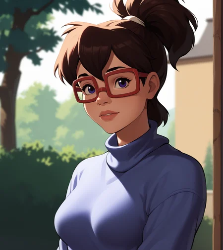 score_9, score_8_up, score_7_up,
irma, blue turtleneck sweater, long purple dress, medium breasts, outdoors, upper body <lora:Irma_Langenstein:1>