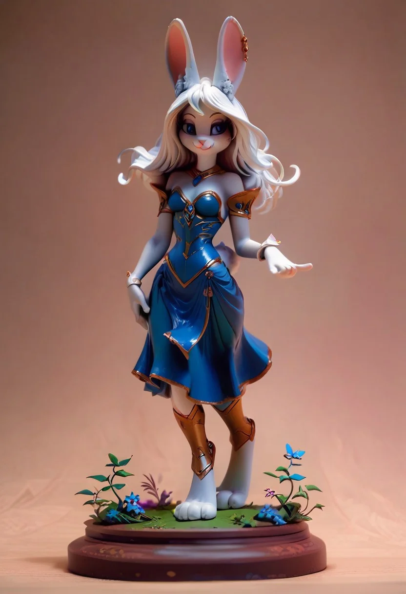 score_9, score_8_up, score_8_up, figure style, photorealistic, photo \(medium\), 
1girl, sexy girl, blue eyes, furry, (rabbit girl with white fur, (off-white hair),), long hair,  white rabbit ears, POLISHED full body knights armor with brass, high res image, masterpiece, grasslands in the  background, slut, horny, slutty, petite body, very large perky breasts, rabbit hind feet, rabbit nose, smug look on face, rabbit tail, standing, shoulders back, chest out, submissive pose,