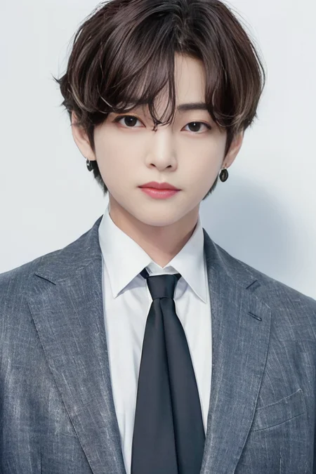 (best quality), (masterpiece), (high resolution), (intricate details), (photorealistic), (cinematic light) <lora:kboys:0.8>
solo, necktie, earrings, jewelry, shirt, black background, short hair, blonde hair, looking at viewer, collared shirt, white shirt, realistic, blue necktie, simple background, upper body, red lips, closed mouth
short hair, parted lips, shirt, white shirt, black hair, realistic, upper body, jacket, portrait, lips, looking away, brown hair, black eyes
male focus, looking at viewer, mole, formal, simple background, lips, suit, black eyes, freckles, grey background, portrait, short hair
looking at viewer, lips, short sleeves, short hair, black eyes, closed mouth, black hair, hand on own head, upper body, bangs