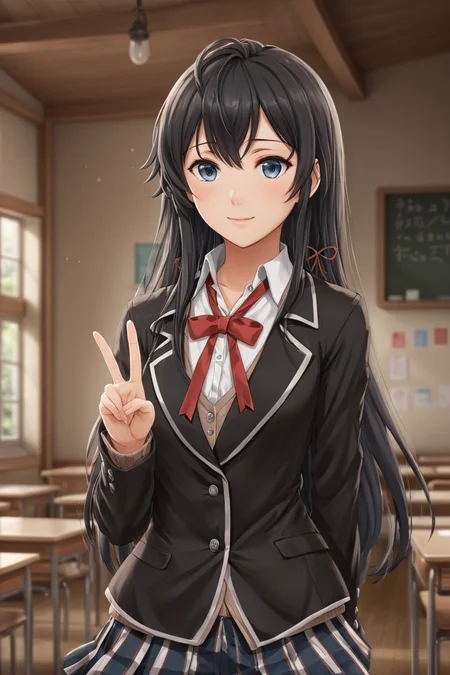 cinematic film still concept art
yukinoshita_yukino from yahari_ore_no_seishun_lovecome_wa_machigatteiru.
<lora:yukino_xl_long:1>,yukinoshita yukino,indoors,faint smile,, at school, peace sign with hand,
((best quality)), ((masterpiece)), (detailed), . digital artwork, illustrative, painterly, matte painting, highly detailed . shallow depth of field, vignette, highly detailed, high budget, bokeh, cinemascope, moody, epic, gorgeous, film grain, grainy