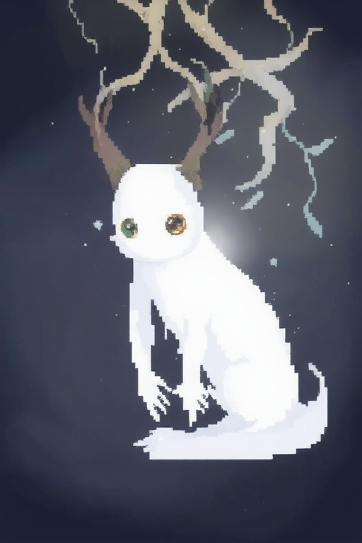 A pixel art of a cute random pet. solo, dramatic beauty, otherworldly quality, soft lighting, shallow depth of field, high detail, dynamic composition, cinematic shot, film grain, balanced shadows, harmonic colors, emotional depth, symbolic meaning, innovative props/costumes, timeless elegance, modern themes, iconic imagery, unforgettable moment, captivating beauty, stunning impact, thought-provoking, artistic vision, masterful execution.
Pixel art style, 16bits pixel art style, videogame pixel art style, clear drawn in big pixels very well aligned, rich showcase, award-winning craftsmanship. UHD resolution enhances the dynamic, impactful pose for a striking, lifelike result. Studio Ghibli Dark Fairytale