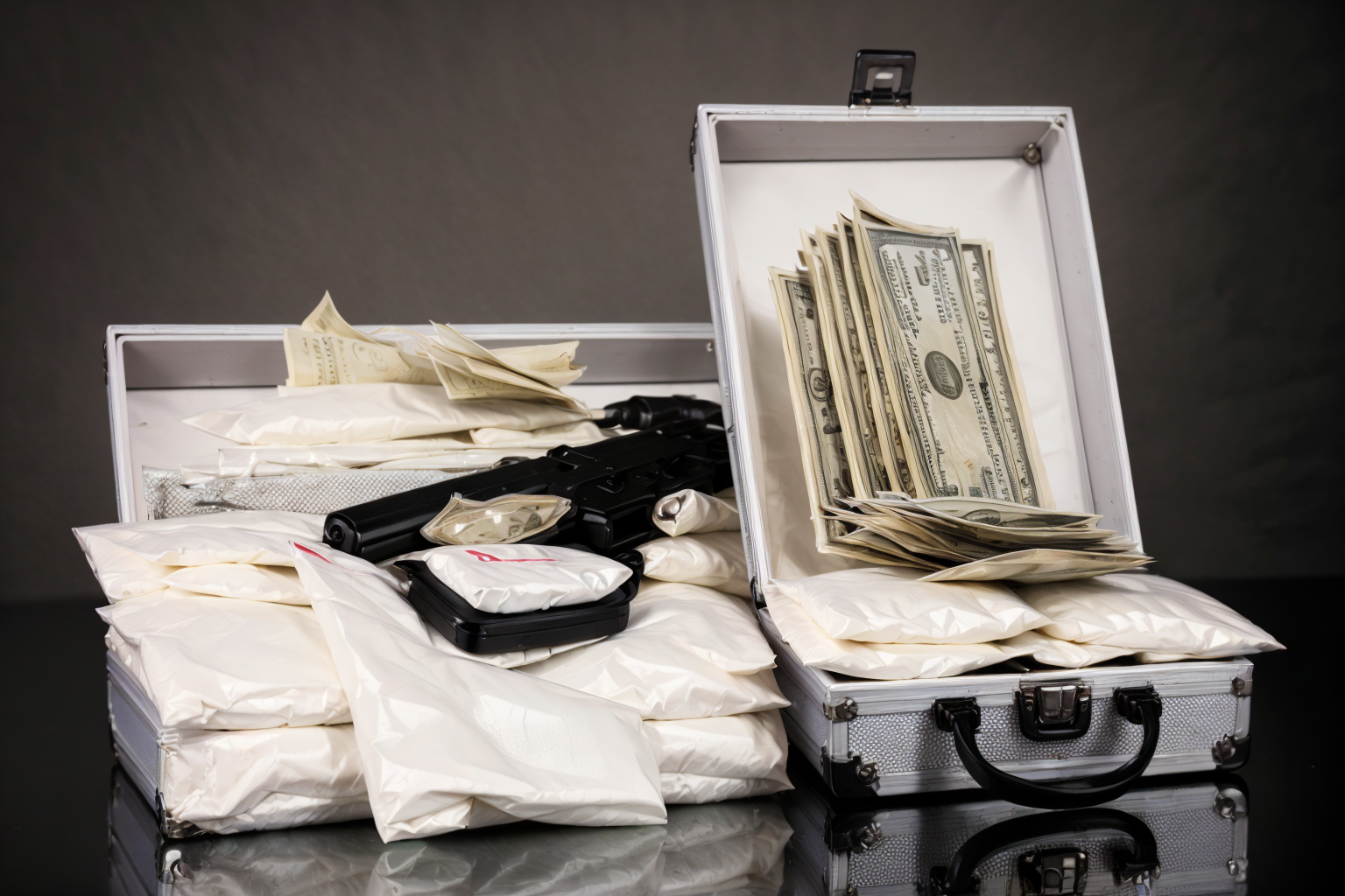(masterpiece, best quality:1.2), ultra-detailed, suitcase money gun EdobDrugs, (realistic:1.5), <lora:EdobDrugs_v1.0:0.8>