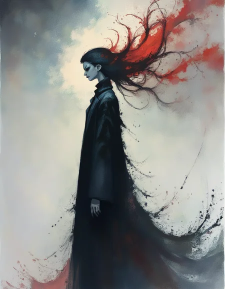 score_9, score_8_up, score_7_up, score_6_up, comic, 1girl, ((Rasputin)), Long black coat, dark colors, ominous,((watercolor painting)), highly detailed <lora:ponys-dream:.9>