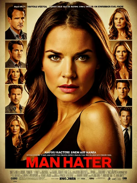 Movie poster. (female focus). "Man Hater".