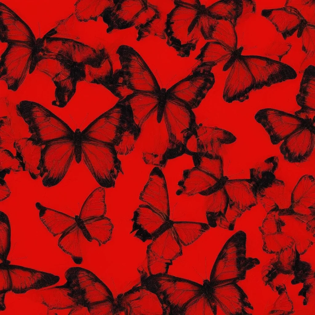 <lora:SDXL_only_red2_Sa_May_v3:1> red, butterflies