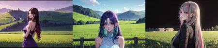 (otherworldly), highly insanely detailed, masterpiece, top quality, best quality, highres, 4k, 8k, RAW photo, (very aesthetic, beautiful and aesthetic), farm, fields, barn, fence, fantfa, <lora:FantasyFarm-10:0>,
1girl,
(__lazy-wildcards/char/haircolor__),
(__lazy-wildcards/dataset/background-color__),âââ