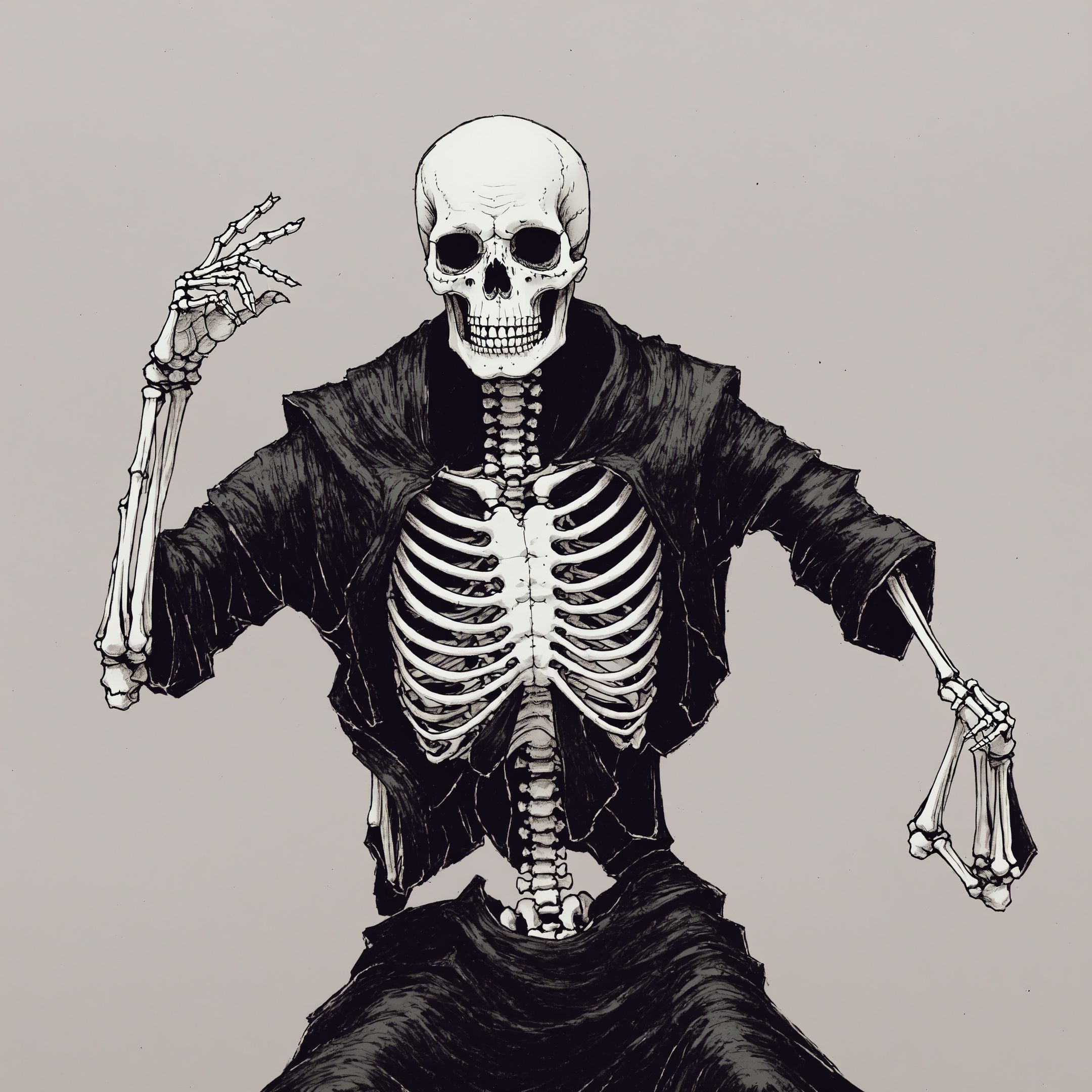 <lora:DarkInkAI:1> DarkInkAI, dancing skeleton, inksketch