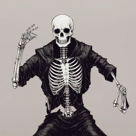 <lora:DarkInkAI:1> DarkInkAI, dancing skeleton, inksketch