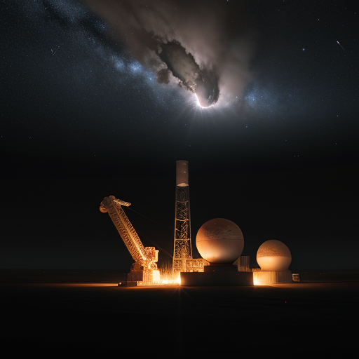 In the mining operation within Odysset's rings, massive platforms and interconnected structures sprawl across the cosmic expanse. Bright floodlights cut through the darkness, revealing workers clad in rugged space suits maneuvering among towering cranes and robotic arms. Transport vessels dart back and forth against the backdrop of the star-studded void, ferrying payloads of ore to processing facilities stationed on nearby asteroids. The scene is a symphony of activity amidst the celestial silence, with the distant glow of the planet Odysset providing a serene backdrop to the bustling industrial operation., BREAK, (sci-fi, futuristic, space, asteroid:1.3), BREAK, <lora:detailed_notrigger:1>,   <lora:Expanse_Science_Fiction_Comic_Style_SDXL:1> expnscom