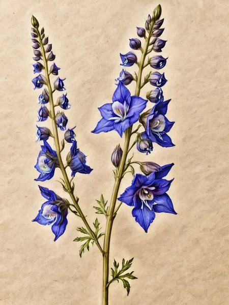 detailed, close up,larkspur by ingrid-elias-style, botanical art, on parchment<lora:ingrid_elias_style:0.8> <lora:ParchartXL_CODA:1>