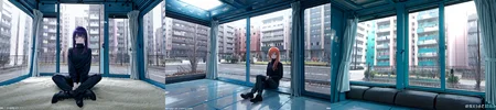 (otherworldly), highly insanely detailed, masterpiece, top quality, best quality, highres, 4k, 8k, RAW photo, (very aesthetic, beautiful and aesthetic),
1girl, asian female, facing viewer, turtleneck, pants,
<lora:MM5-v1:0.7>, blue wall, window, sitting, Magic Mirror Car, MM5, indoors,
1girl, solo,
(__lazy-wildcards/char/haircolor__),âââ