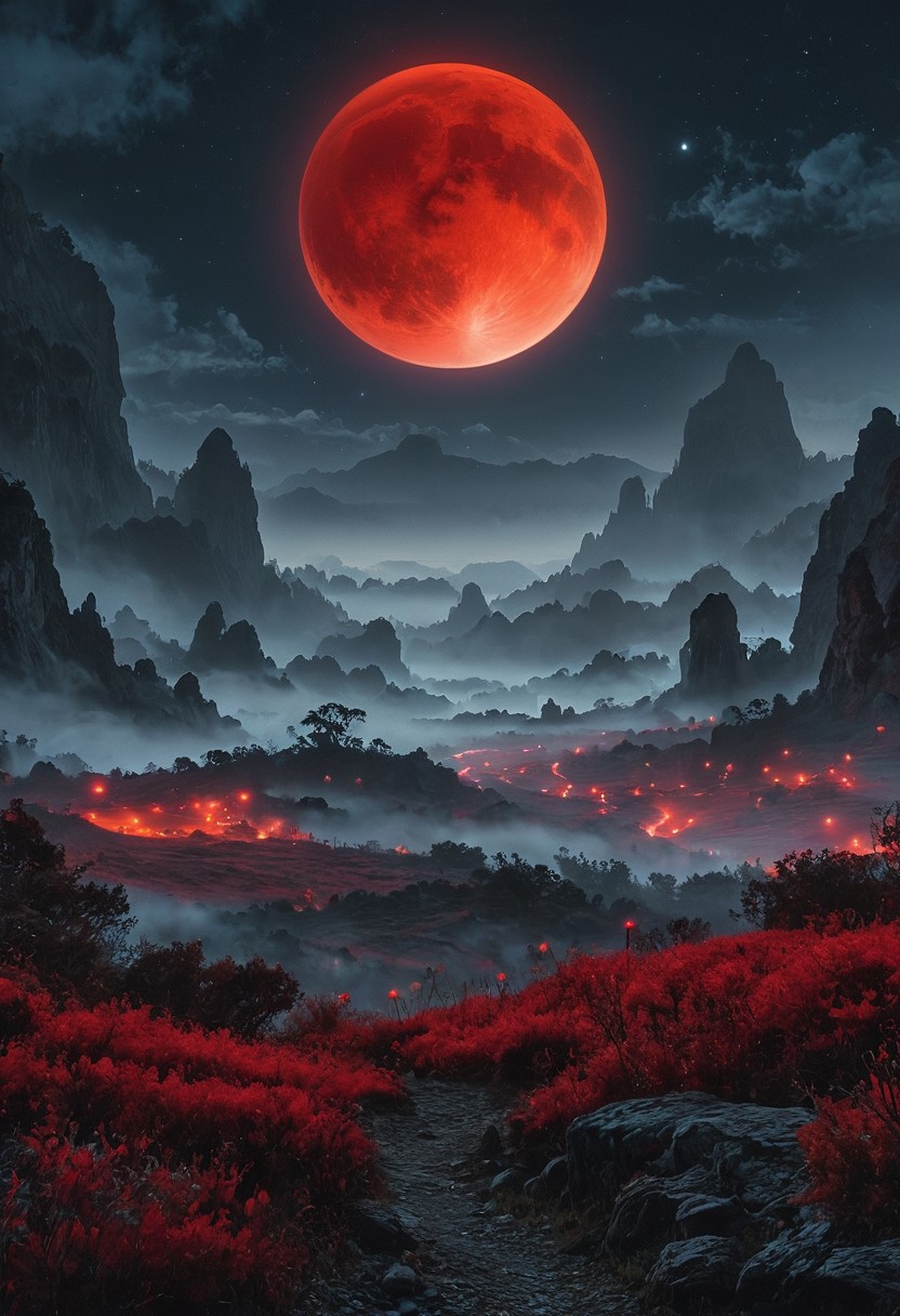 A mysterious, fog-shrouded landscape illuminated by a deep red blood moon.
<lora:DonM3t3rn1tyXL-v1.1:0.7>, DonM3t3rn1tyXL,
OverallDetailXL  <lora:MJ52:0.3>  <lora:SDXLFaeTastic2400:0.4>  <lora:EpicF4nta5yXL:0.7>