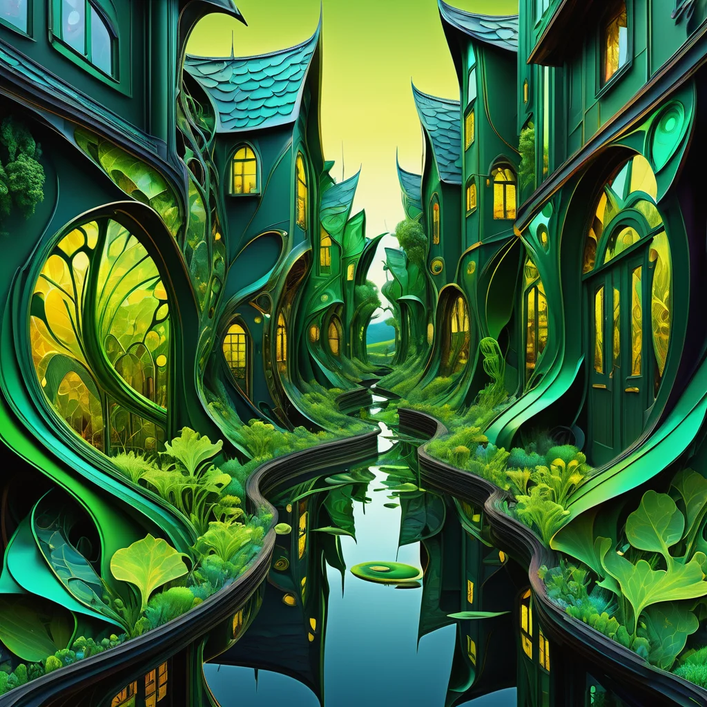 ((best quality)), ((masterpiece)), ((realistic,digital art)), (hyper detailed),DonML34fXL, Village, organic, irregular shapes, <lora:DonML34fXL-000004:0.8>