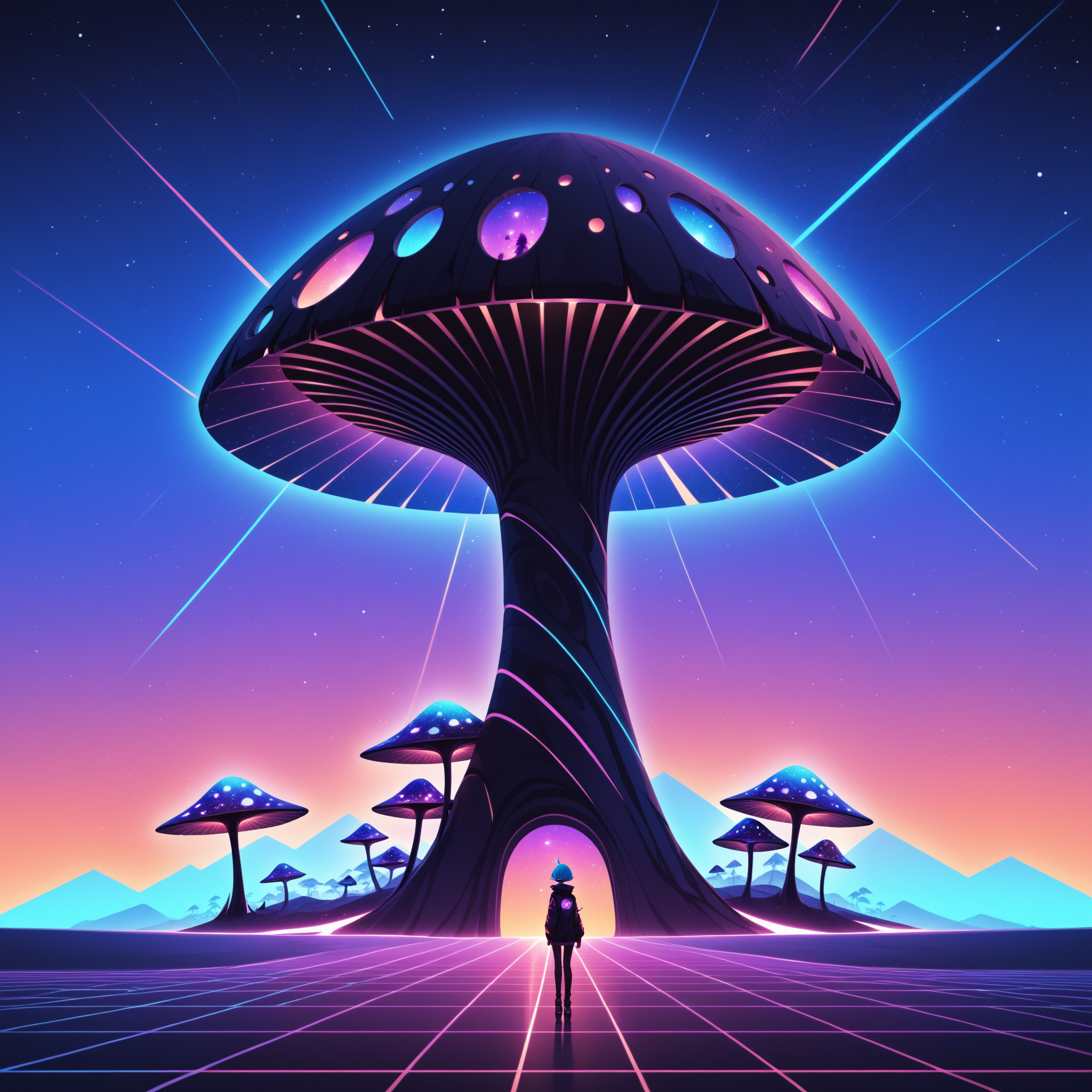 score_9, score_8_up, score_7_up, score_6_up, score_5_up, score_4_up, (derpibooru_p_95), source_cartoon, solo, synthwave, vivid colors, extreme detailed, Fly Agaric mushroom, cosmic, colorful, cybernetic ornate, Etching Style, Dramatic Perspective, Monochrome Color Palette <lora:TShirtDesignRedmondV2-SDXL:1> <lora:d\EnvyOilPastelXL01:2> <lora:SDXL1.0_DarkestDungeon-v1.2:1>