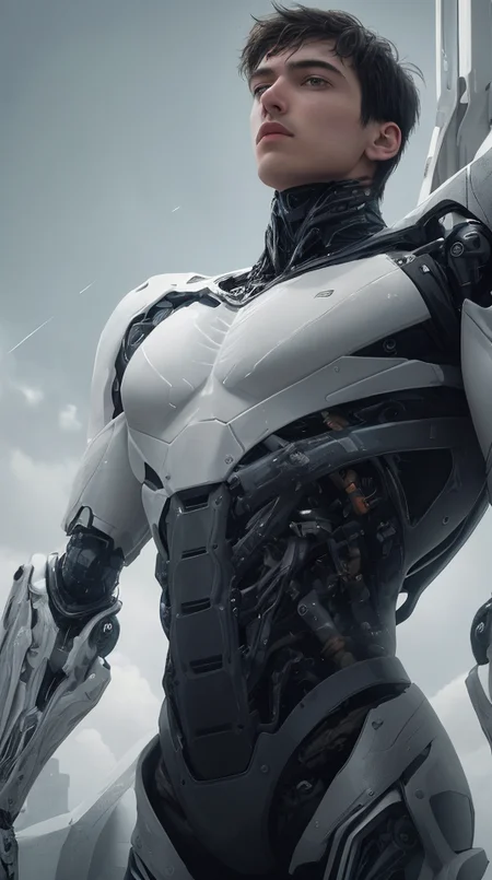 1boy, (australian), (handsome:1.5), (Masculine:1.5), stubble,
masterpiece, 4k, CPNK09, , 3/4 view, (from below:0.8), (upper body:1.0), handsome man, detailed face, bio-mechanical white suit, volumetric lighting, dramatic light, breathtaking sci-fi, background, ((seductive and elegant pose:1.5)), high quality, high resolution, outdoors, by tsutomu nihei, <lora:Cyberpunk09:0.6>
<lora:gender_slider_v1:-3>