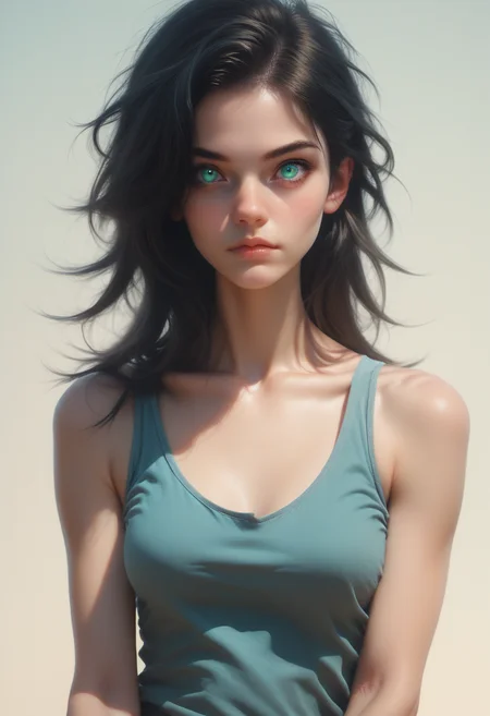 score_9, score_8_up, score_7_up,
1girl, solo, tank top, rating_safe,
<lora:Dark_Svetlana_Pony_v0.1:0.5> d4rksv3tl4n4, aqua eyes, black hair,