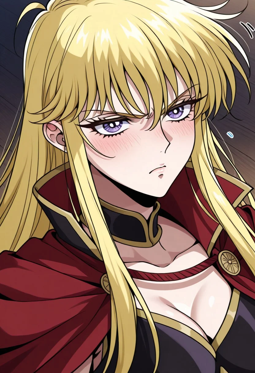masterpiece, best quality, newest, highres, uncensored, 1girl, yokota mamoru style,1girl, slender face,motion lines,blush
Cecilia,Ahoge Hair, Blonde Hair, Waist Length Hair,Long Hair,Violet Eyes,Large Eyes,Choker,Slim
1 girl,solo,female romanarmy warrior with helmet on and red cape, long blonde hair, angry <lora:ARWromanarmy:1>