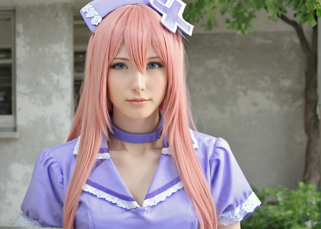 score_9, highly detailed, 1girl, nurse luka, pink hair, outdoor background, spring , ambulance <lora:Nurse_Luka_Realistic_Pony:1>