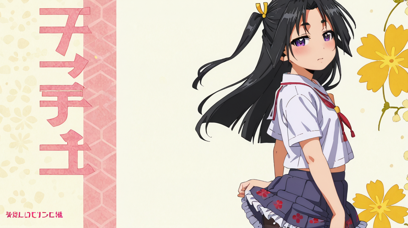 detailed background, shiny skin, posing,
<lora:tokiyuki.pony:1>,
tokiyuki, trap, crossdressing, 
small breasts, wide hips, 
two side up, long hair, 
school uniform, frilled skirts ,pantyhose, blouse, patterned pantyhose, short sleeves, mini skirts, skirts lift, from side, 
half-closed eyes,