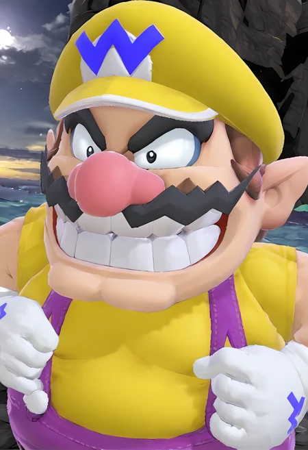 <lora:Wario_Mario_Series_XL:1> warioxl, solo, facial hair, mustache, gloves, teeth, overalls, hat, white gloves, shirt, brown hair, smile, yellow headwear, open mouth, thick eyebrows, black eyes, yellow shirtâââ
