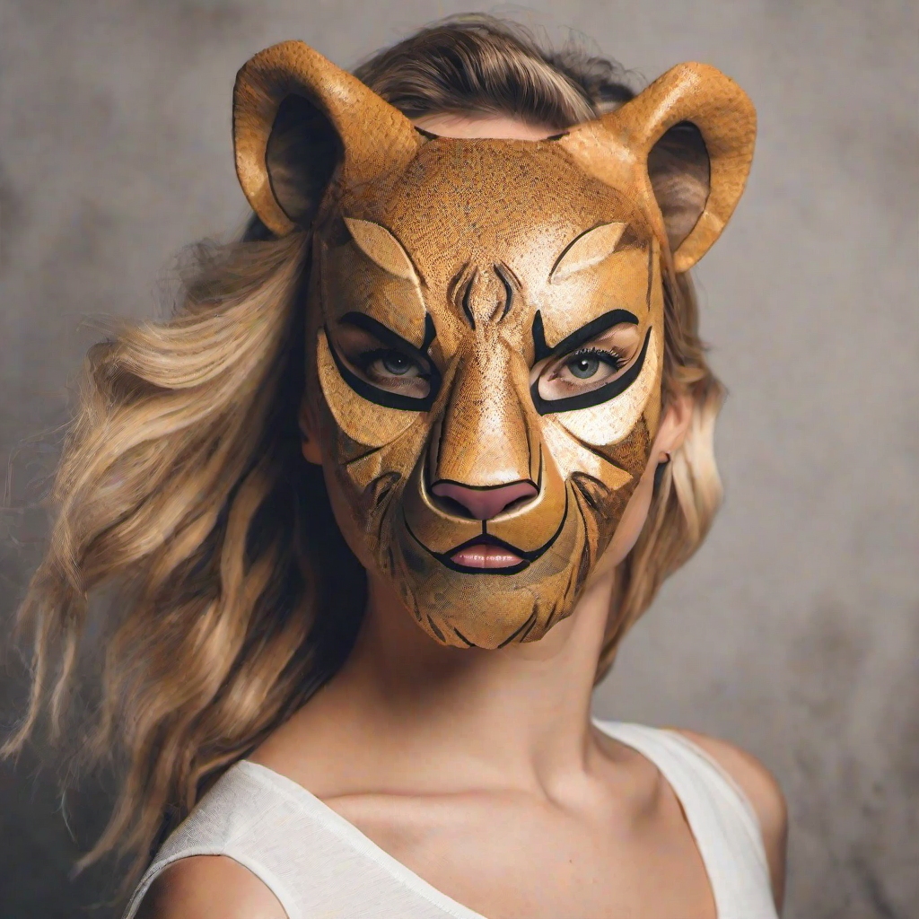 photo of a attractive woman wearing a   <lora:nala-SDLX-flexible:1.0> nala mask