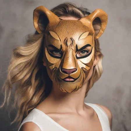 photo of a attractive woman wearing a <lora:nala-SDLX-flexible:1.0> nala mask