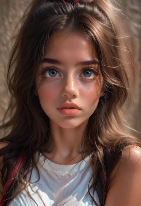 character_consistent, most_beautiful_young_woman, ((sweet)) lips, snub nose, (big:0.9) eyes,