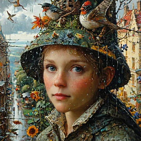 Boy in the rain by Daniel F Gerhartz :: Michael Garmash :: Andrea Lie :: Greg Olsen