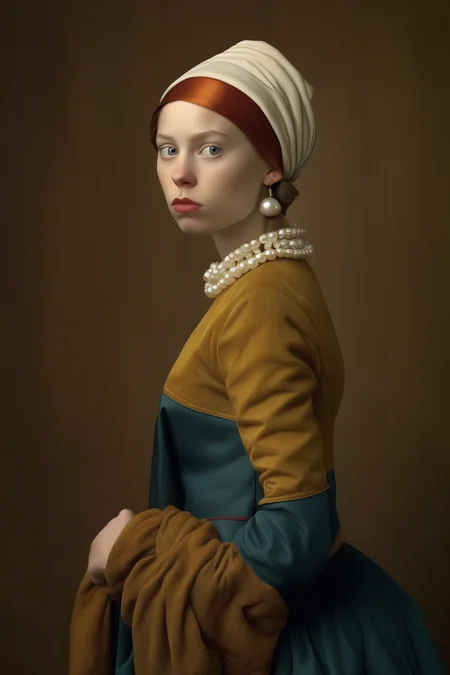 <lora:Sacha Goldberger Style:1>Sacha Goldberger Style - girl with the pearl earring