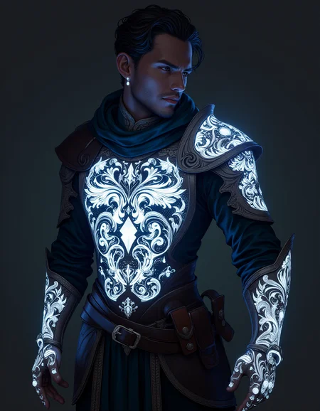 bio ink, a man wearing glowing medieval armor <lora:BioInk2FLUX:0.5>