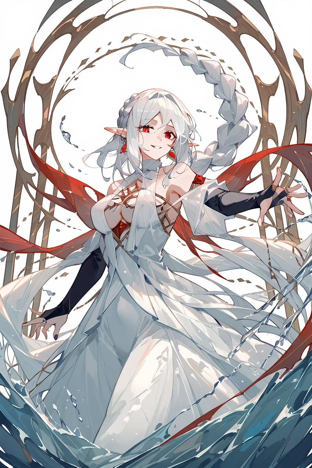 (score_9,score_8_up,score_7_up),<lora:Gladiia(Arknights)-v1-000008>,Gladiia(Arknights),1girl,milf,pointy ears,bridal gauntlets,breasts,solo,red eyes,dress,braid,white hair,white background,water,cleavage,jewelry,long hair,earrings,simple background,bare shoulders,white dress,elf,elbow gloves,gloves,smile,sidelocks,large breasts,
good feet,anime,NSFW,expressive,amazing quality,ultra hd 32k,