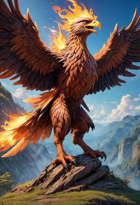 masterpiece, best_quality, ultra-detailed, very detailed, nsfw, shallow depth of field, (skin texture), (realistic texture skin), 
isometric style (menacing fire eagle bird monster) <lora:LoromXL_Druidic_Naturalism:0.6>, vibrant, stunningly beautiful, crisp, detailed, sleek, ultramodern, warm natural highlights, dark smoke shadows, high contrast, luminous reflections, rtx on, subsurface scattering, dynamic hdr tone mapping, volumetric lighting, screenspace reflection, Physically-Based Rendering, Unity WÄtÄ environmental volcano. vibrant, beautiful, crisp, detailed, ultra detailed, intricate
covered in druidic metal armour, luminous reflections, rtx on, subsurface scattering, dynamic hdr tone mapping, volumetric lighting, screenspace reflection, Physically-Based Rendering, environmental fire