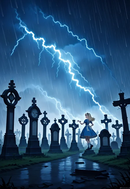 score_9, score_8_up, score_7_up, source_disney, alice in wonderland, alice, blonde hair, curled up, midnight, rain, lightning, thunderstorm, 2d, (gy4rd.safetensors:0.8), <lora:gy4rd.safetensors:0.8>