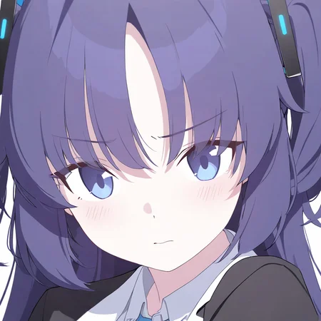 1girl,yuuka \(blue archive\),,masterpiece, best quality, very aesthetic, absurdres,,simple background, solo, virtual youtuber, looking at viewer,upper body, <lora:blue still-NAI:0.8>
