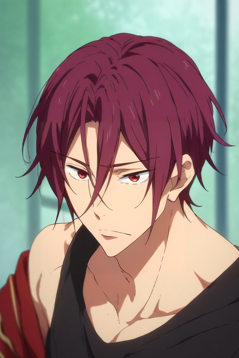 score_9, score_8_up, score_7_up, source_anime, , , , depth of field, 1boy, solo, male focus, <lora:rin_matsuoka_pony:0.82>, rin_matsuoka, red hair, red eyes, hair between eyes, , , Arms extended wide, expressing openness, <lora:sdxl_lightning_8step_lora:1>