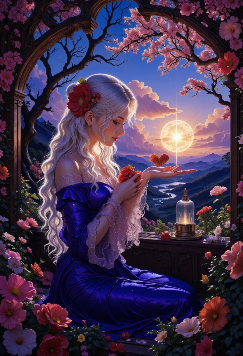 Delve into the deeper shades of love with images that reflect the solitude and melancholy of love lost, adorned with moody hues and poignant symbols.
Waifu Wonderland: Illuminate the festive spirit of Galentine's Day through vibrant gatherings of anime waifus sharing gifts and joy.
Lovers’ Landscapes: Weave the beauty of nature with the essence of romance, crafting scenes where every sunset and blossoming garden tells a love story